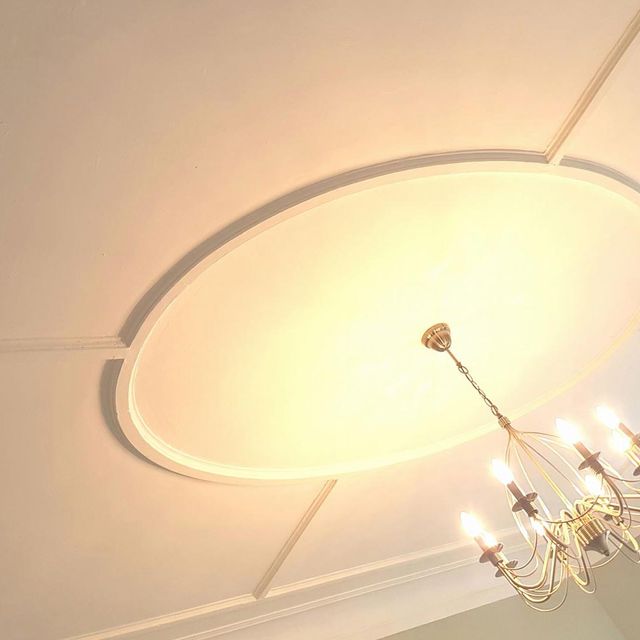 A ceiling that has been decorated by our team