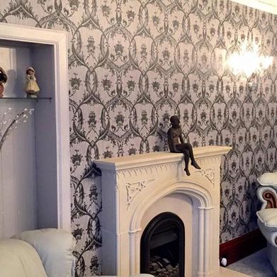 A recently wallpapered room
